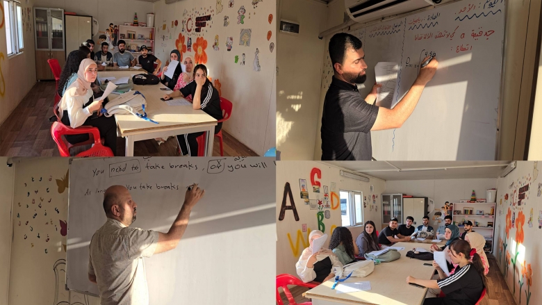منظمة دهوك للديمقراطي الكوردستاني - سوريا تشرف على دورة تقوية مجانية لطلاب البكلوريا (الدورة التكميلية) في مخيم فايدة