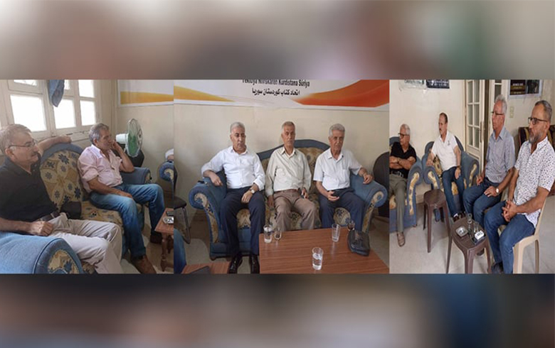 Şandeke PDK-Sê serdana ofîsa Yekîtiya Nivîskarên Kurdistana Sûriyê kir