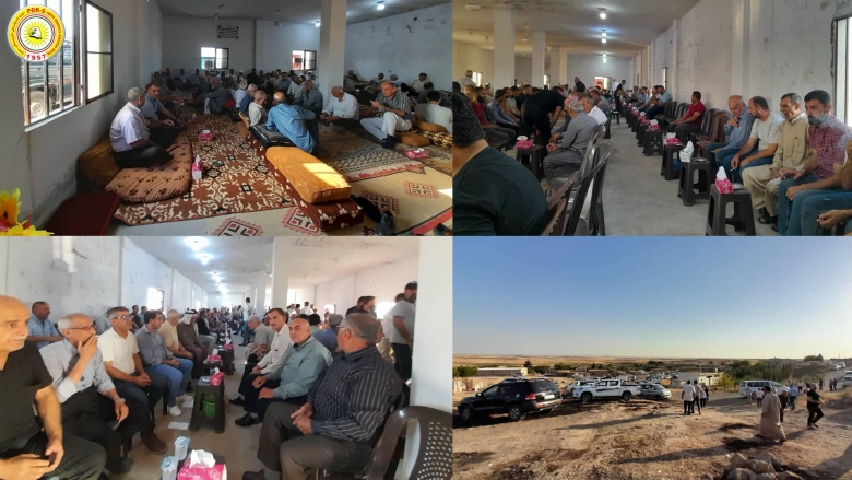 مراسم عزاء الشخصية الوطنية والاجتماعية نزار عمر في قرية ريحانيك بريف ديرك