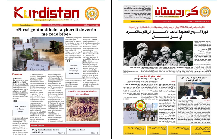 Hijmara 270 ya Rojnameya Kurdistan (beşê Kurdî) derket