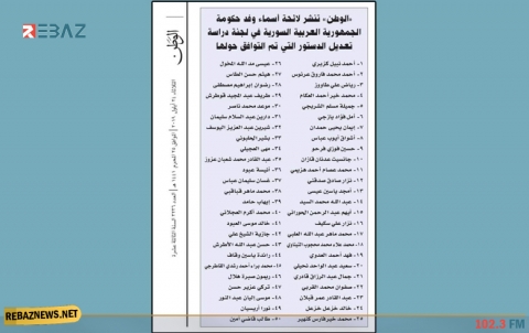 النظام السوري يُعلن أسماء ممثليه في اللجنة الدستورية