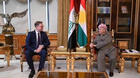 الرئيس بارزاني يستقبل مسؤول مكتب علاقات الاتحاد الأوروبي في أربيل