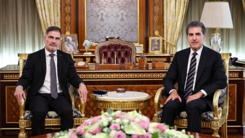 نيجيرفان بارزاني يستقبل سفير الاتحاد الأوروبي لدى العراق  