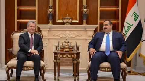  مسرور بارزاني يجتمع مع رئيس تحالف العزم في بغداد 
