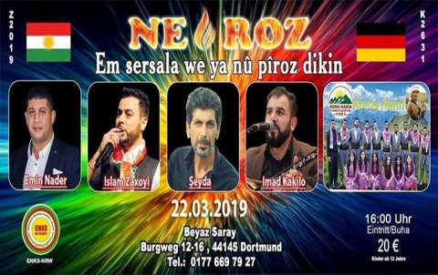 Xwecihiya ENKS ya Ewropa li Dortmund cejina Newrozê vedjîne