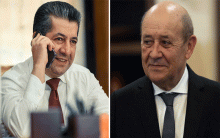 مسرور بارزاني ولودريان يبحثان أوضاع المهاجرين العالقين على الحدود بين بولندا وبيلاروسيا