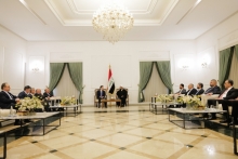 نيجيرفان بارزاني يلتقي قيس الخزعلي في بغداد وبحث معه مسار الجهود الجارية لتشكيل الحكومة الاتحادية الجديدة