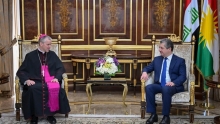 مسرور بارزاني يستقبل السفير البابوي الجديد لدى العراق