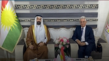 محمد إسماعيل سكرتیر الدیمقراطي الكوردستاني-سوريا يستقبل الشيخ عبدالله أحمد دهام الهادي الجربا
