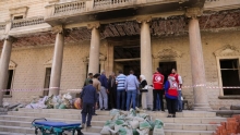   انهيار مبنى وزارة الداخلية القديم في دمشق ووقوع إصابات وجرحى