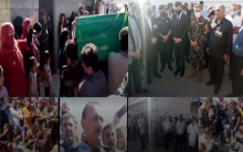 دهوك... تشييع مهيب ومشاركة واسعة في مراسم وداع ودفن جثماني شهيدين من مقاتلي قوات لەشکرێ رۆژ